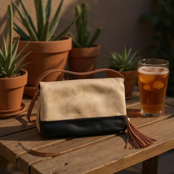 Eam Forever Beige Foldable Convertible Clutch - Picture 1 of 7